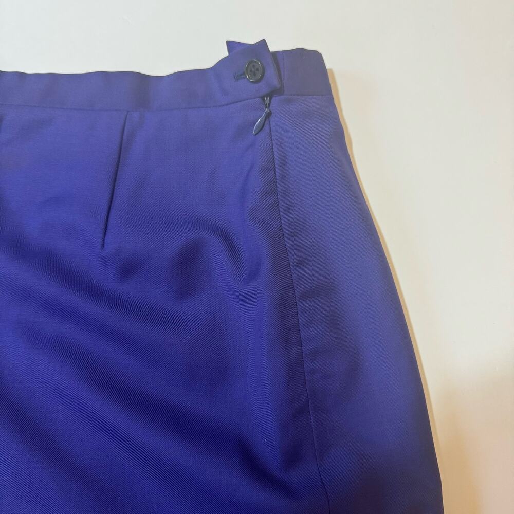 Vintage Women’s Burberry Wool Pencil Skirt Purple Classy Secretary Size 10/IT 44 - Picture 5 of 9